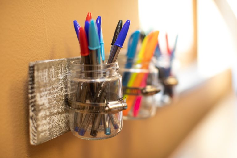 Colorful art supplies used in creative therapy for kids, teens, and children in Columbus and Troy, Ohio